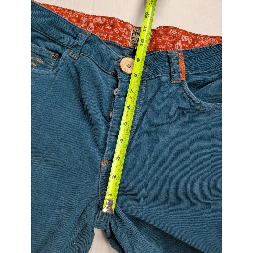ABK Urban Yoda Velvet Pants‎ Mens Large Blue Corduroy Outdoors Petrol Marine